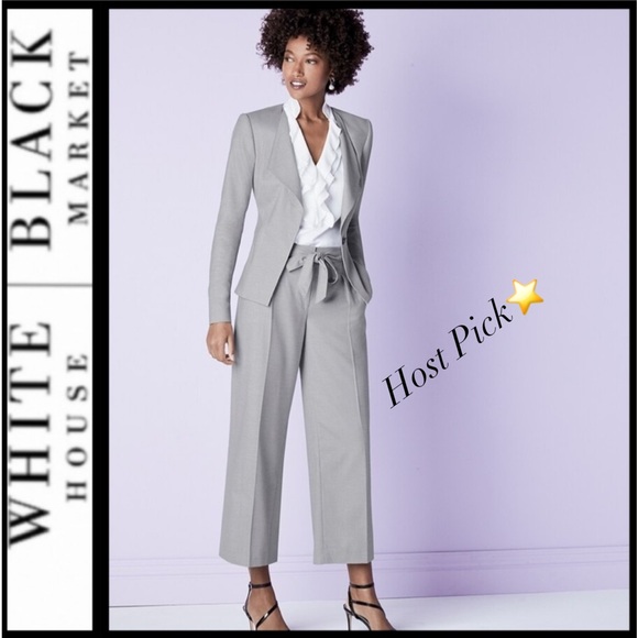 ⭐️HP⭐️NWT WHBM Petite Wide Leg Crop Pants - Picture 3 of 9